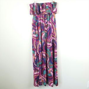 Mango Maxi Strapless Dress